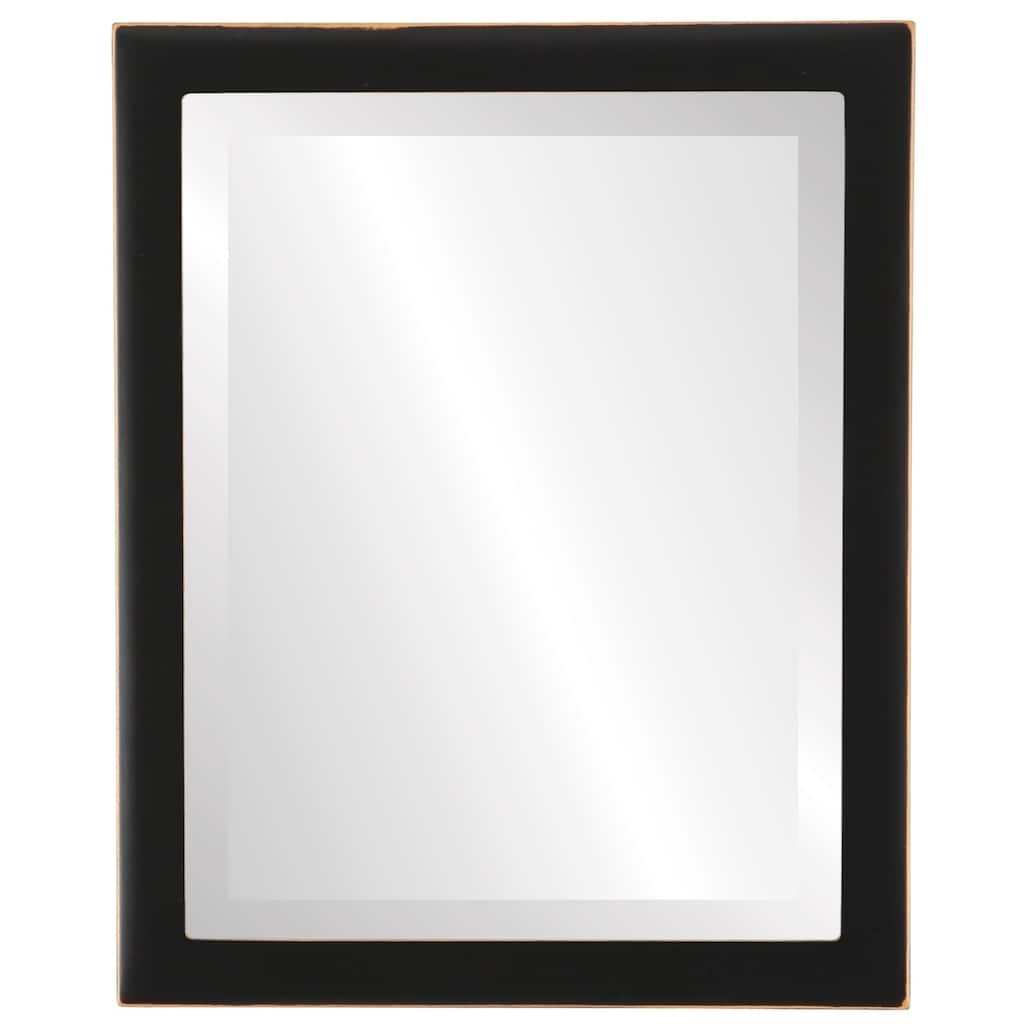 Vienna Framed Rectangle Mirror in Burnished Rubbed Black