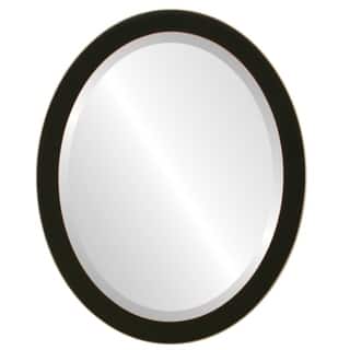 Vienna Framed Oval Mirror in Rubbed Black