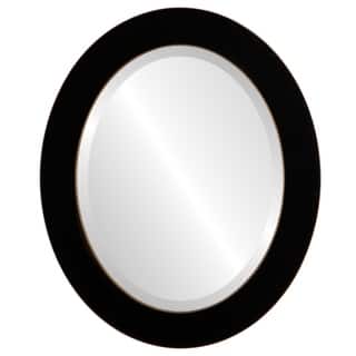 Soho Framed Oval Mirror in Rubbed Black