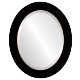 Soho Framed Oval Mirror in Rubbed Black