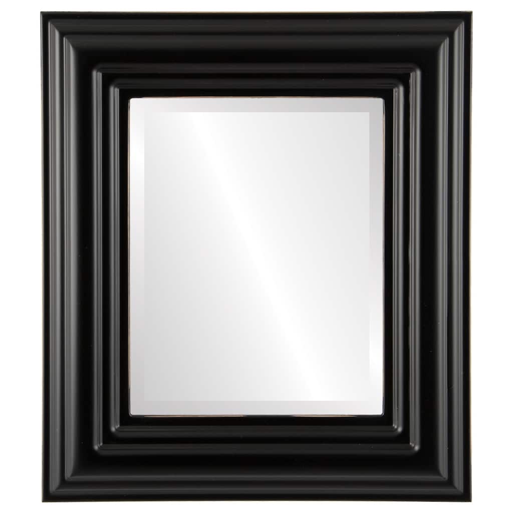 Regalia Framed Rectangle Mirror in Rubbed Black