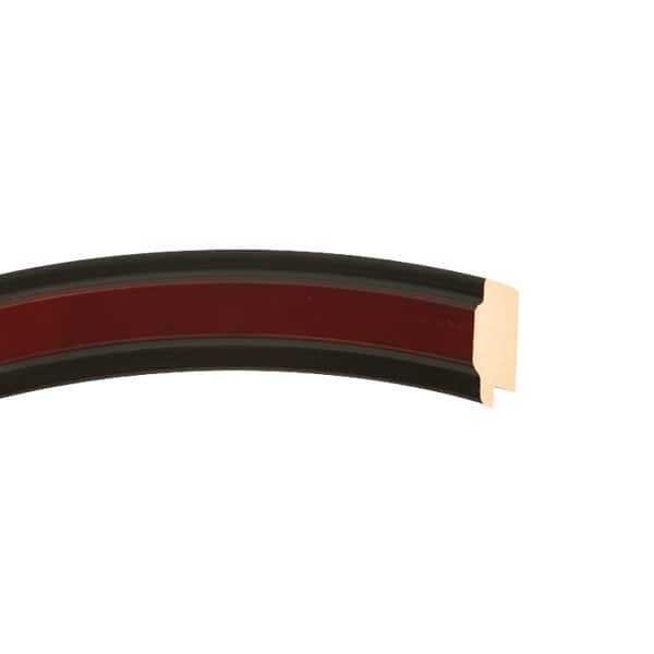 Wright Framed Oval Mirror in Rosewood - Red