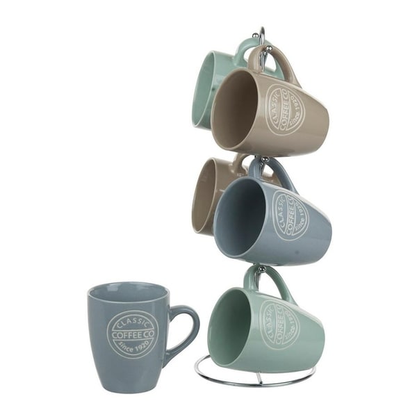 Sweet Home Collection 6-Piece Coffee Mug with Stand. Opens flyout.