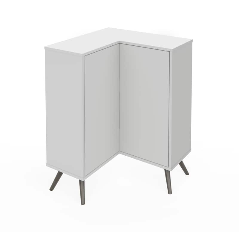 Bestar Small Space Krom Corner Storage Unit - White