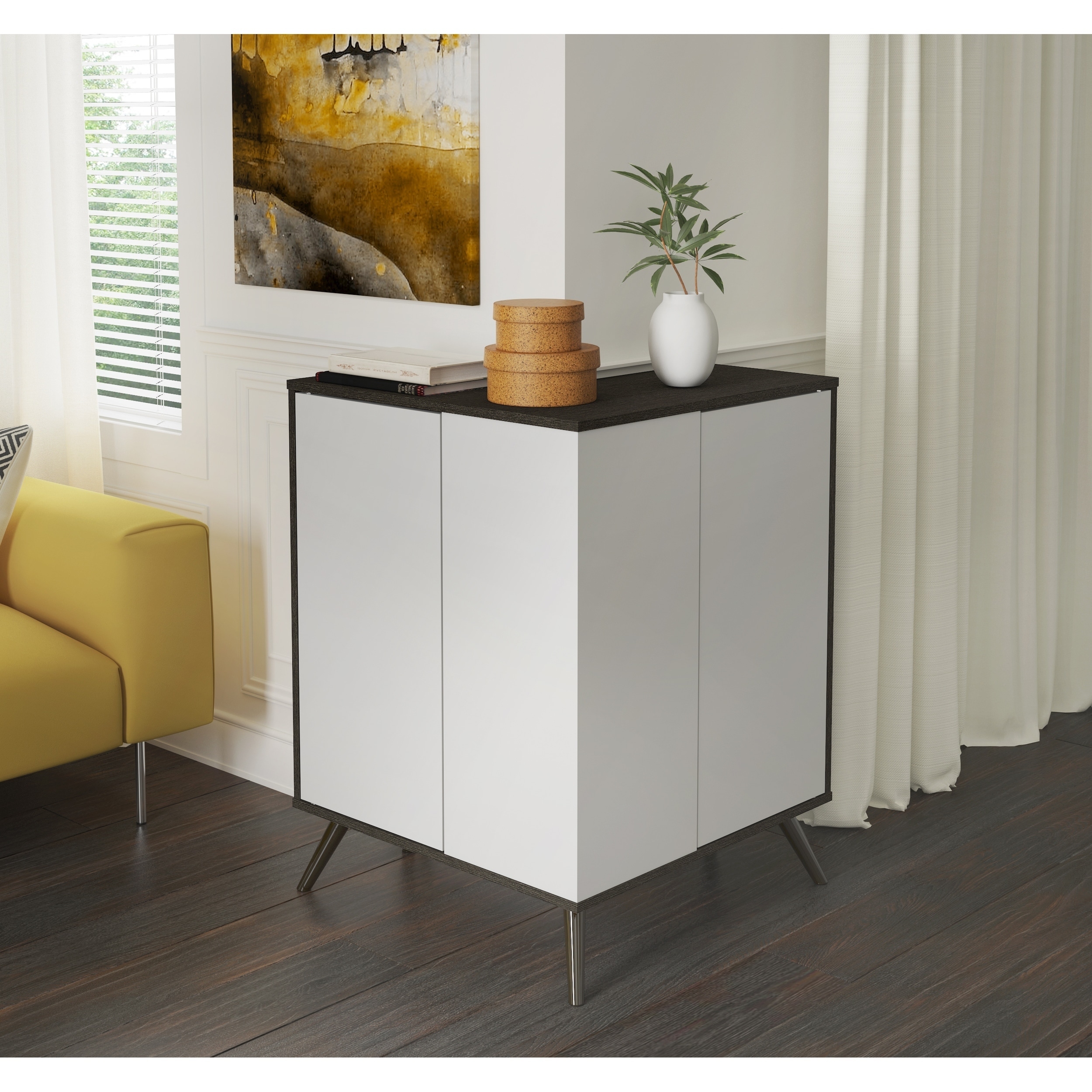 Bestar small space krom corner storage unit discount