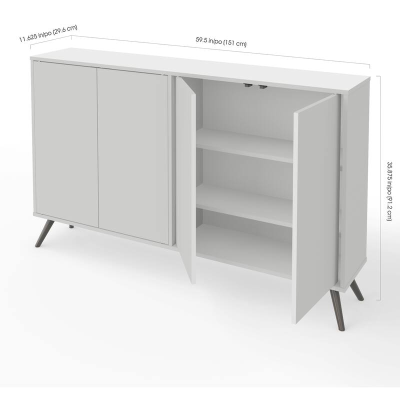 Bestar Small Space Krom 60-inch Storage Unit