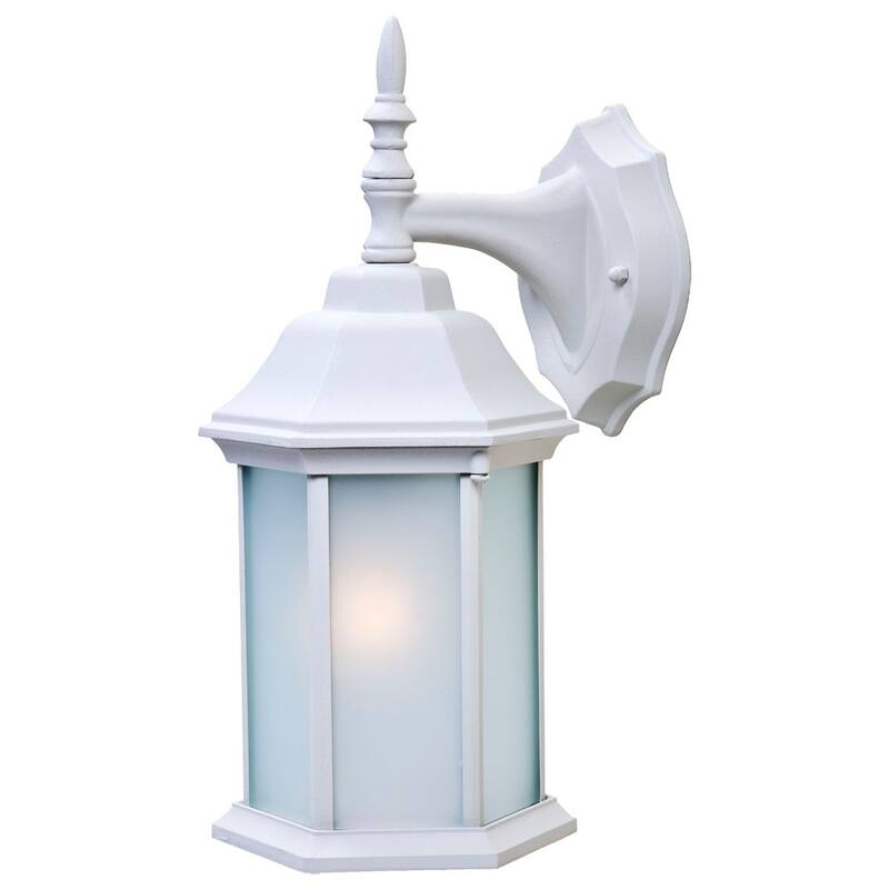 Craftsman 1-light Textured White Outdoor Wall Mount