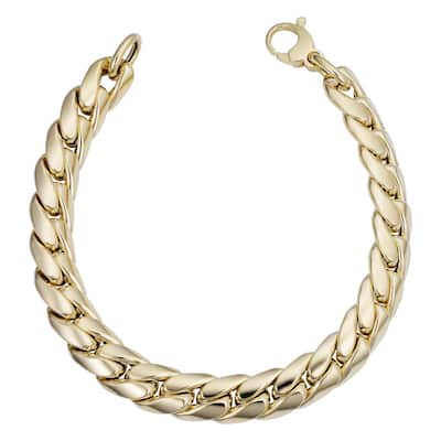 Italian 14k Yellow Gold Miami Cuban Curb Bracelet (9.9mm, 8.5 inch)