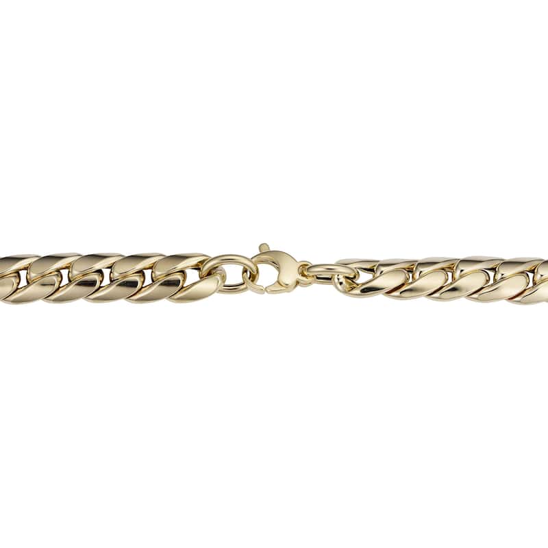 Italian 14k Yellow Gold Miami Cuban Curb Bracelet (9.9mm, 8.5 inch)