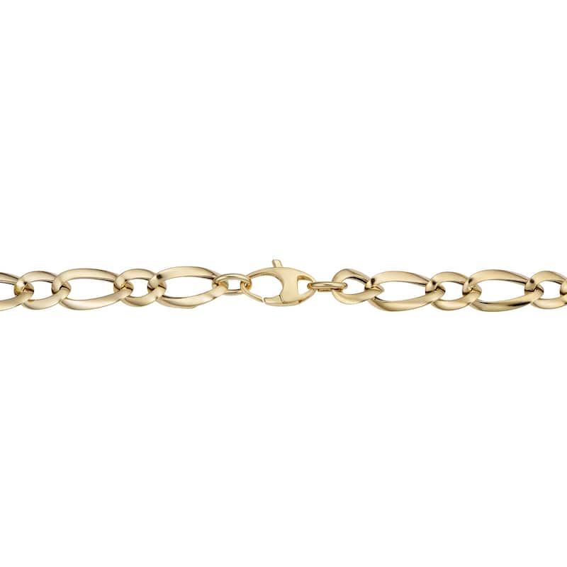 Fremada Italian 14k Yellow Gold Polished Alternate Oval Link Bracelet (7.3mm,7.5 inch)