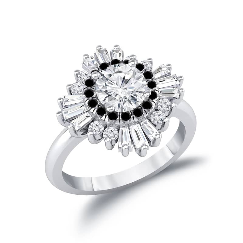 Auriya 14k Gold 1 1/2ctw Ballerina Halo Diamond Engagement Ring Certified (G-H, VS2-SI1)
