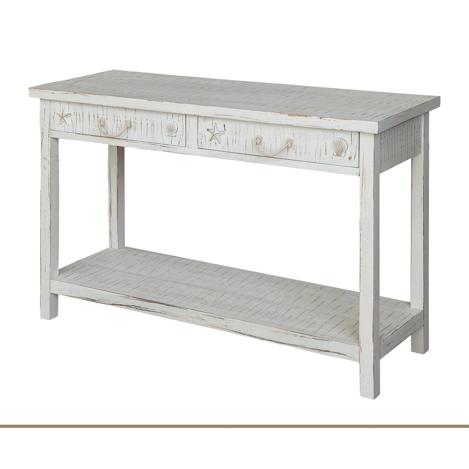 Seaside White Coastal Console Table White eBay