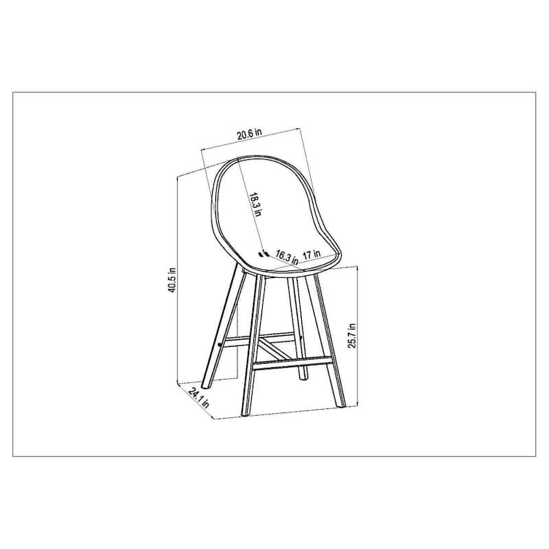 Hawaii Patio Bar Sidestool (Set of 2), Light Teak Finish - N/A