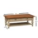 preview thumbnail 5 of 7, The Gray Barn Julia Bisque and Natural Pine Rectangular Cocktail Table