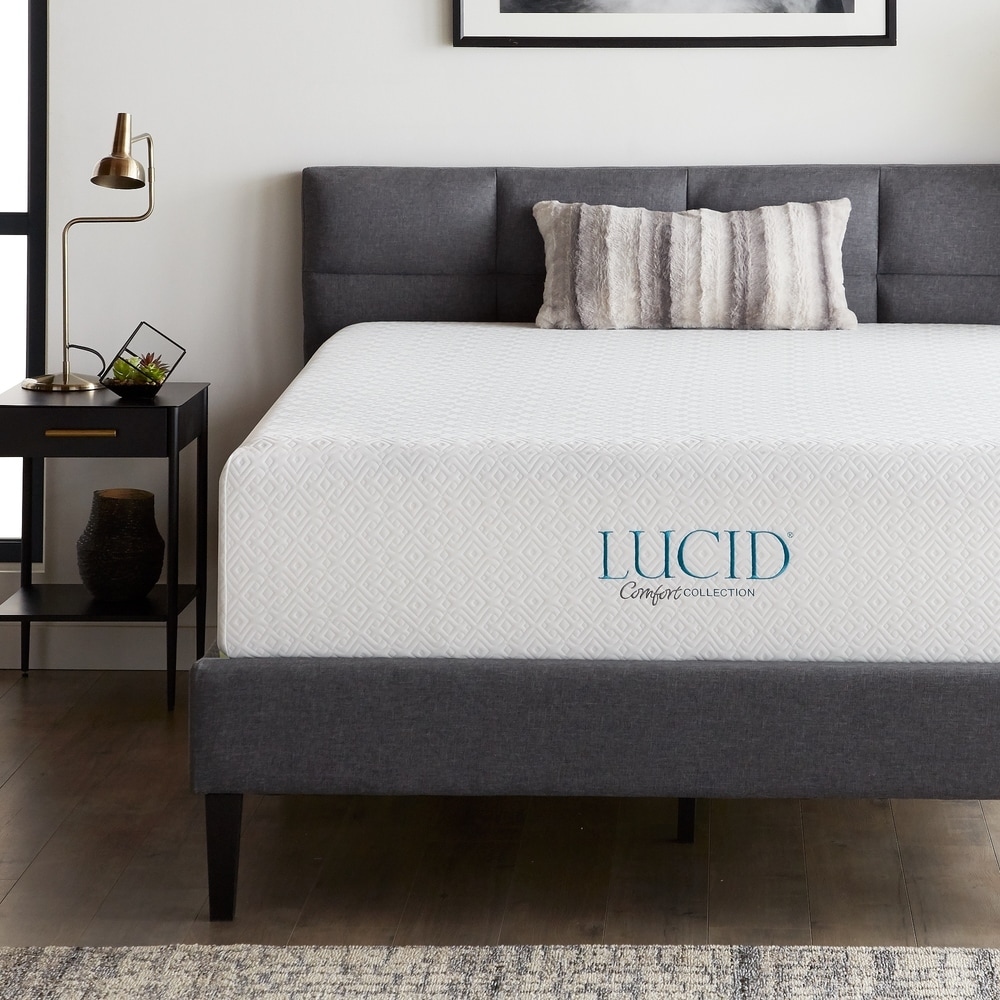 LUCID Comfort Collection 14-inch Gel Memory Foam Mattress (California King)