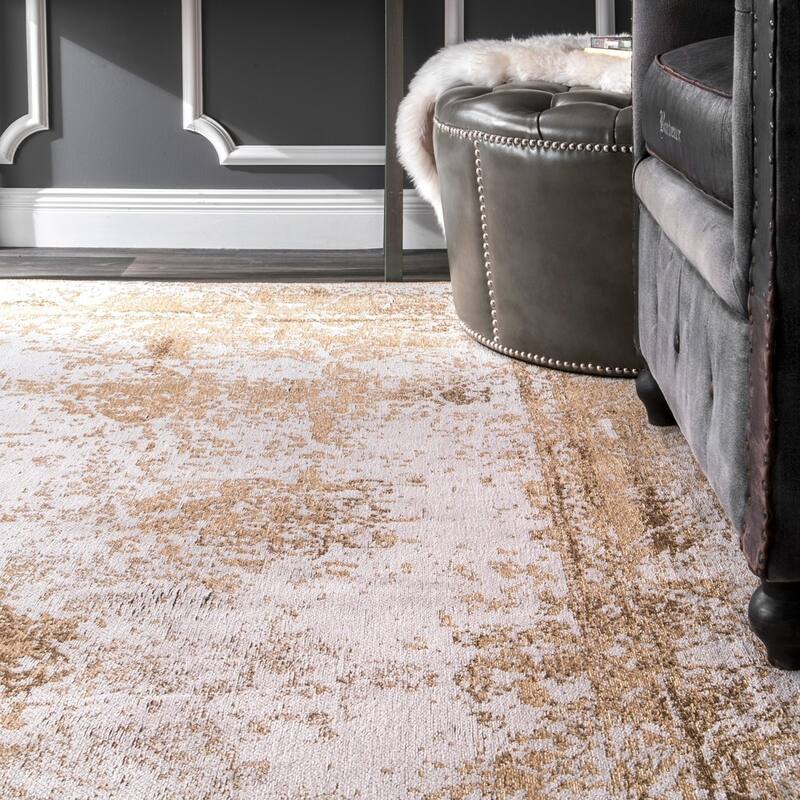 Nuloom Handmade Distressed Abstract Vintage Wool Area Rug