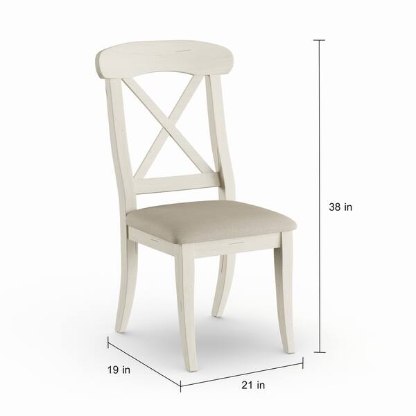 The Gray Barn Broken Bison Bisque with Natural Pine X-back Dining Chair