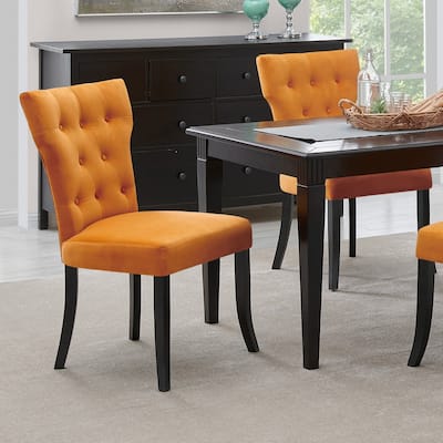 Copper Grove Lagunas Velvet Upholstered Armless Dining Chairs (Set of 2)