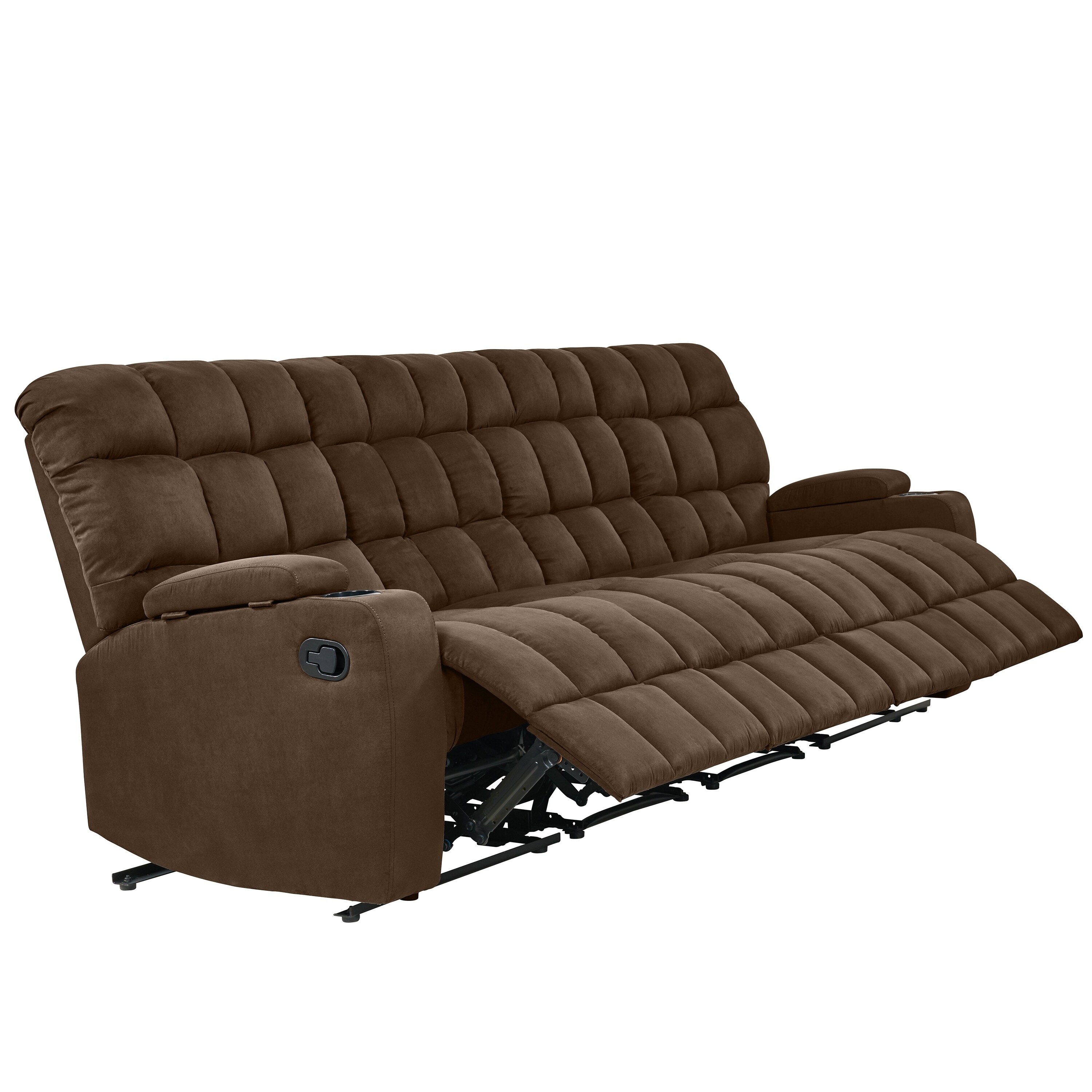 Copper Grove Bielefeld Brown Microfiber 4 Seat Recliner Sofa