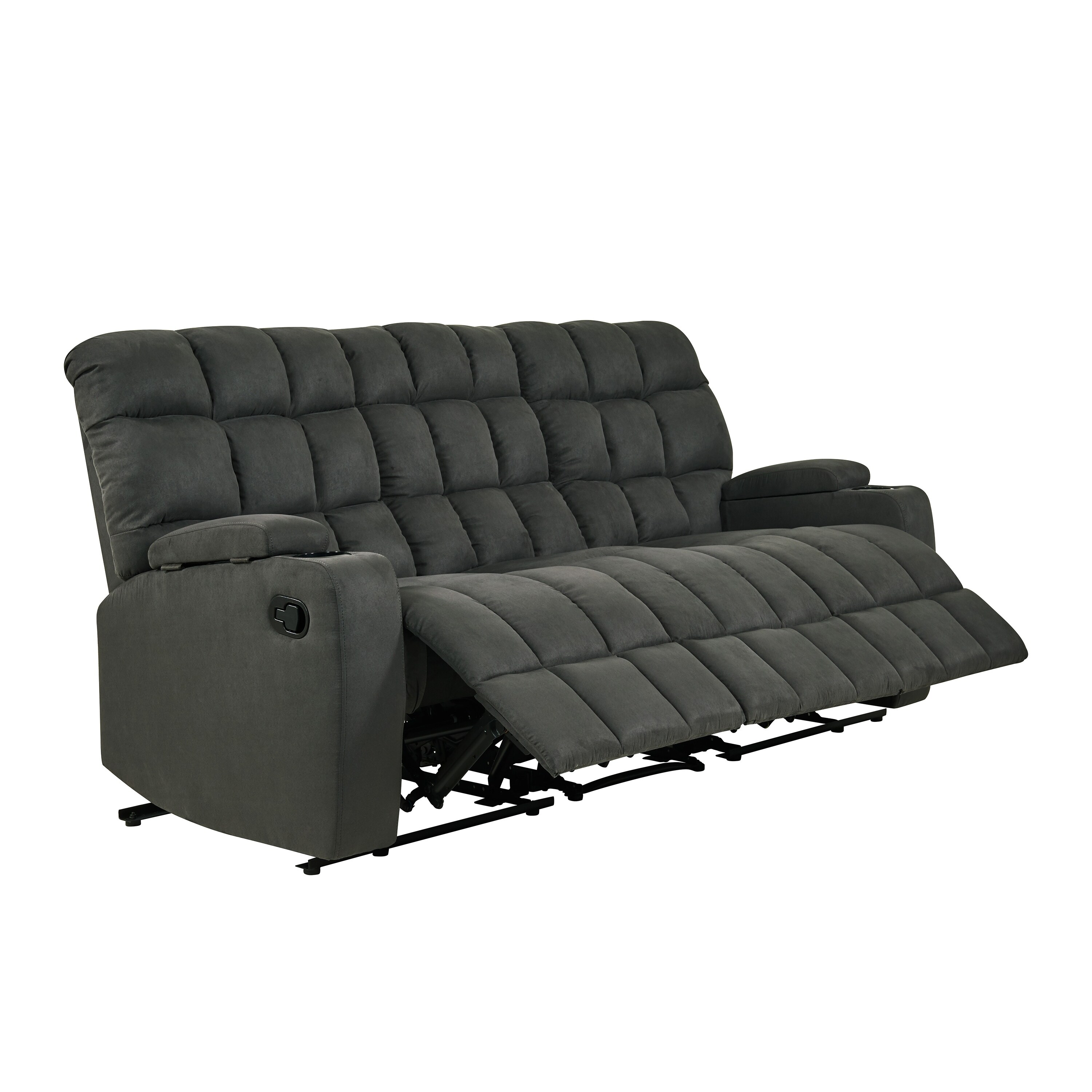 Copper Grove Bielefeld Grey Microfiber 3 Seat Recliner Sofa