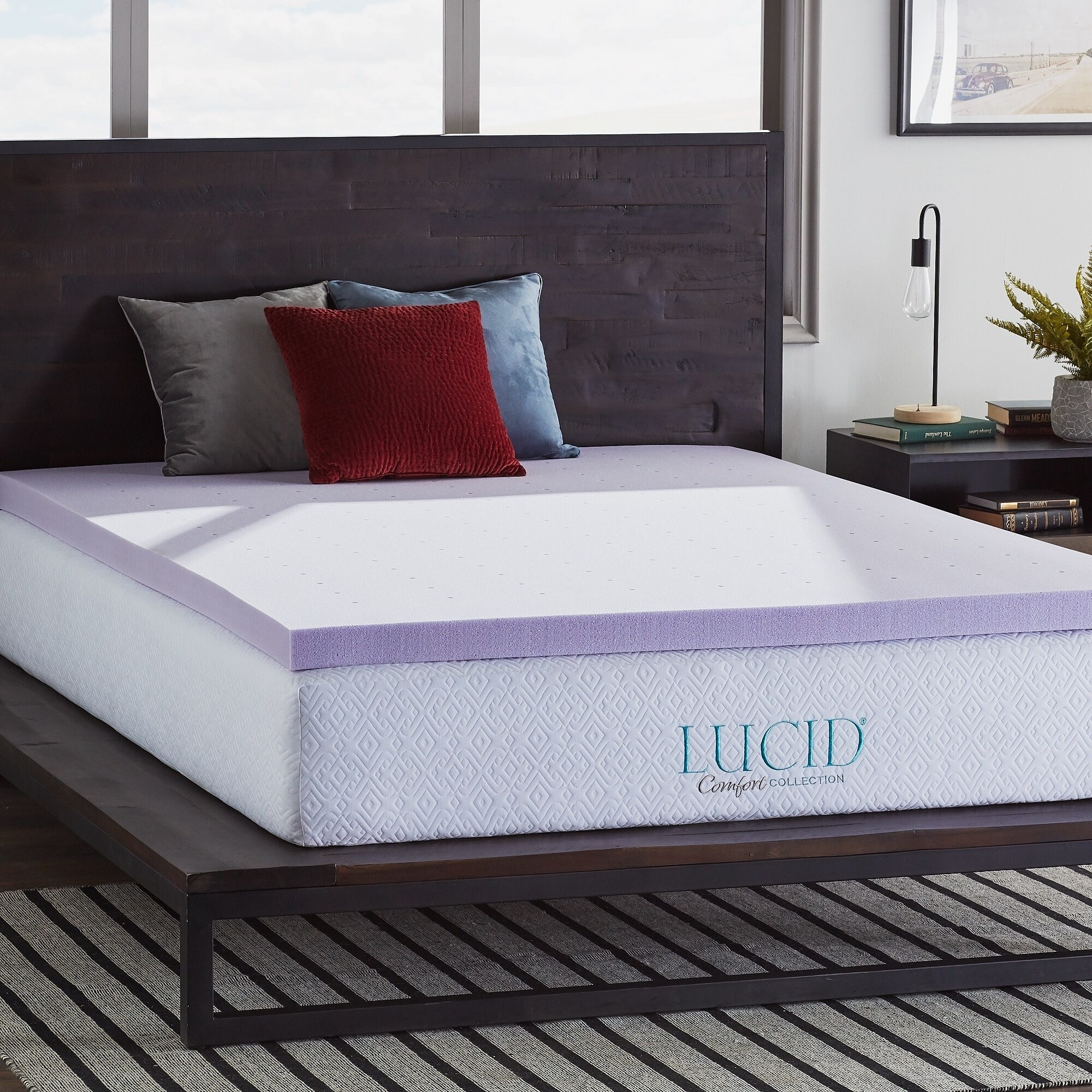 Lavender Infused Memory Foam Mattress Topper by LUCID® Comfort Collection