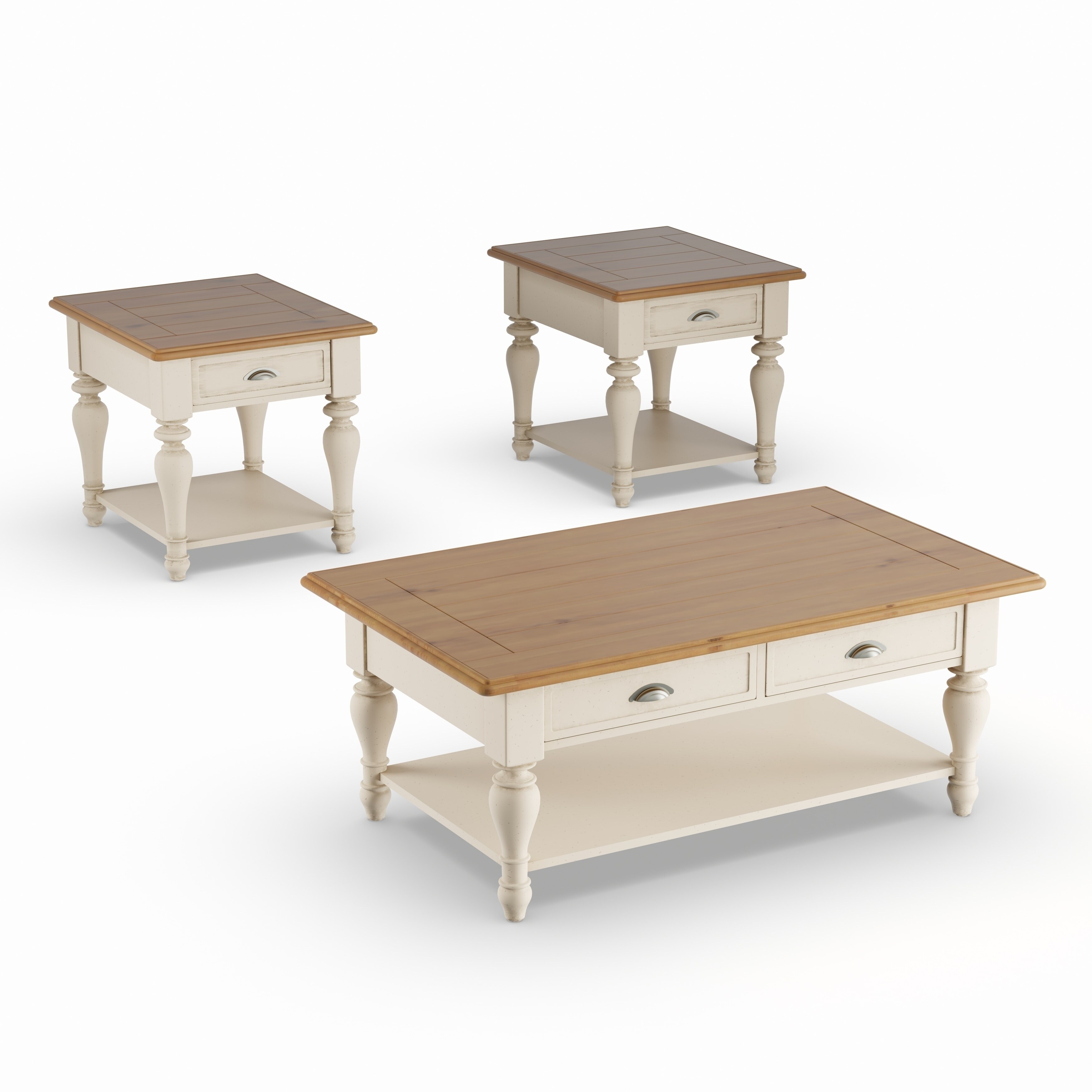 Shop The Gray Barn Julia Antique White And Natural Pine 3 Piece