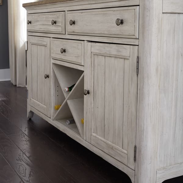 Farmhouse Reimagined Antique White Hutch And Buffet Farmhouse Reimagined Antique White