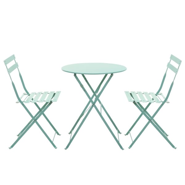 Grand Patio Outdoor Bistro Sets 3 Piece Folding Style Grand Patio Outdoor Bistro Sets 3 Piece Folding Style Macaron Blue