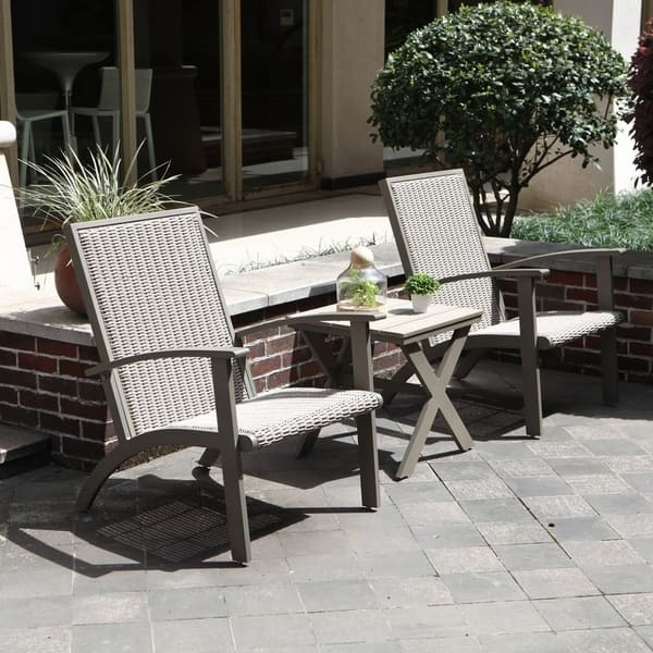 Shop Grand Patio Shakopee 3 Piece Outdoor Conversation Set Grey Overstock 20691052