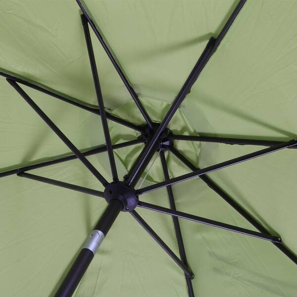 Shop Black Friday Deals On Grand Patio 9 Outdoor Aluminum Market Patio Umbrella 8 Ribs Green Overstock 20691058