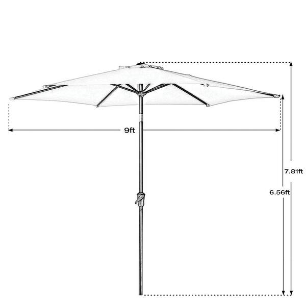 Shop Black Friday Deals On Grand Patio 9 Outdoor Aluminum Market Patio Umbrella 8 Ribs Green Overstock 20691058