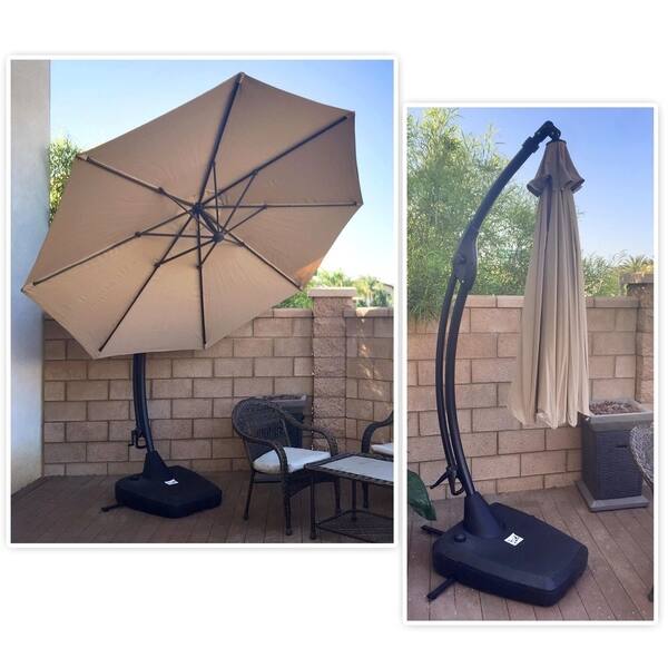 Shop Grand Patio 10 Ft Outdoor Patio Umbrella With Crank Handle And Base Overstock 20691071