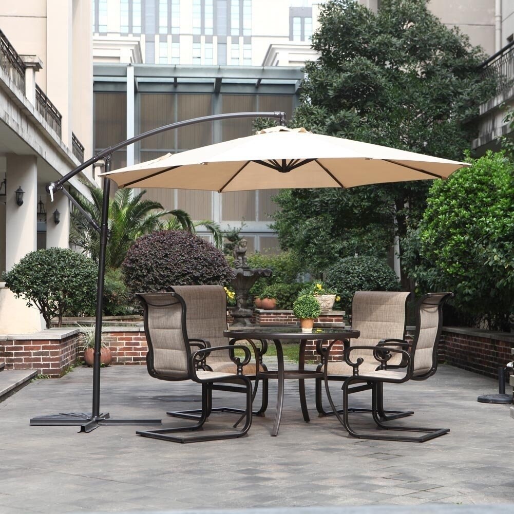 Shop Black Friday Deals On Grand Patio 10 Ft Offset Cantilever Outdoor Patio Umbrella Beige Overstock 20691074