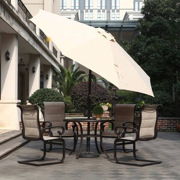 Shop Black Friday Deals On Grand Patio Outdoor Market Umbrella Patio Umbrella 9 6 Ft Beige Overstock 20692011