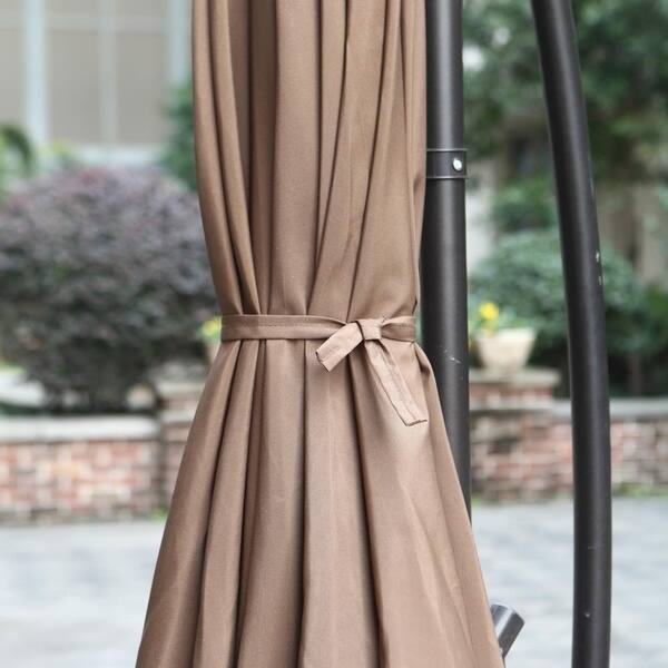 Shop Black Friday Deals On Grand Patio 10 Ft Offset Cantilever Outdoor Patio Umbrella Brown Overstock 20692043