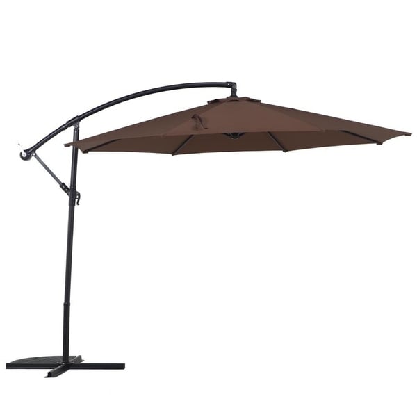 Shop Black Friday Deals On Grand Patio 10 Ft Offset Cantilever Outdoor Patio Umbrella Brown Overstock 20692043