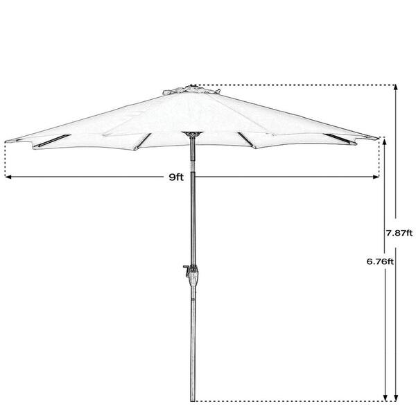 Shop Grand Patio 9 Feet Patio Umbrella Outdoor Market Umbrella Lime Green Overstock 20692172