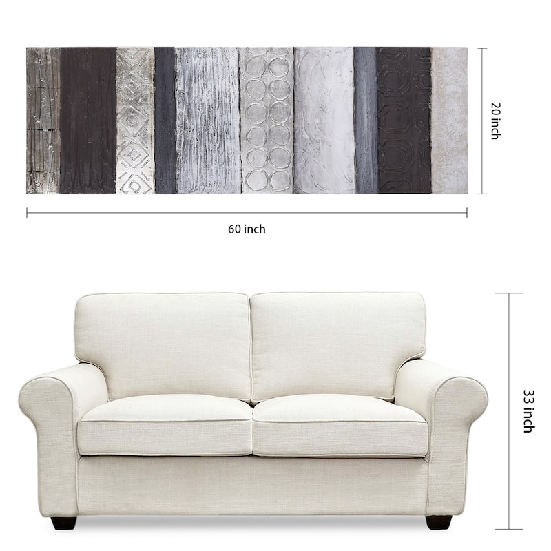 Fluid Textured Metallic Hand Painted Canvas Wall Art