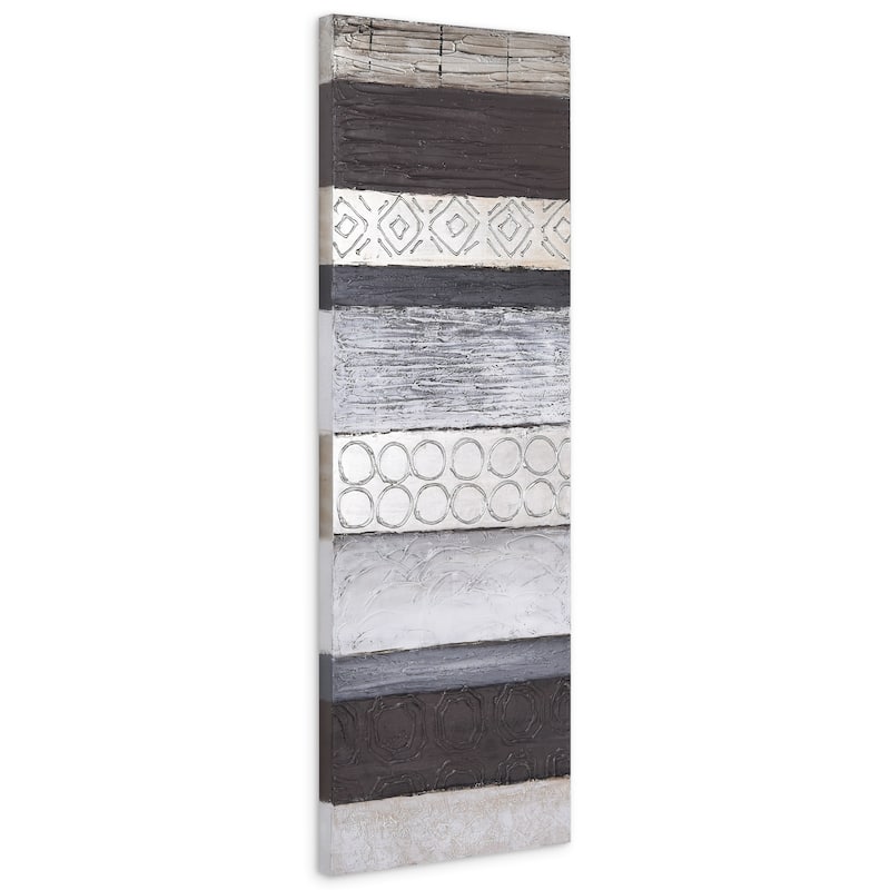 Fluid Textured Metallic Hand Painted Canvas Wall Art