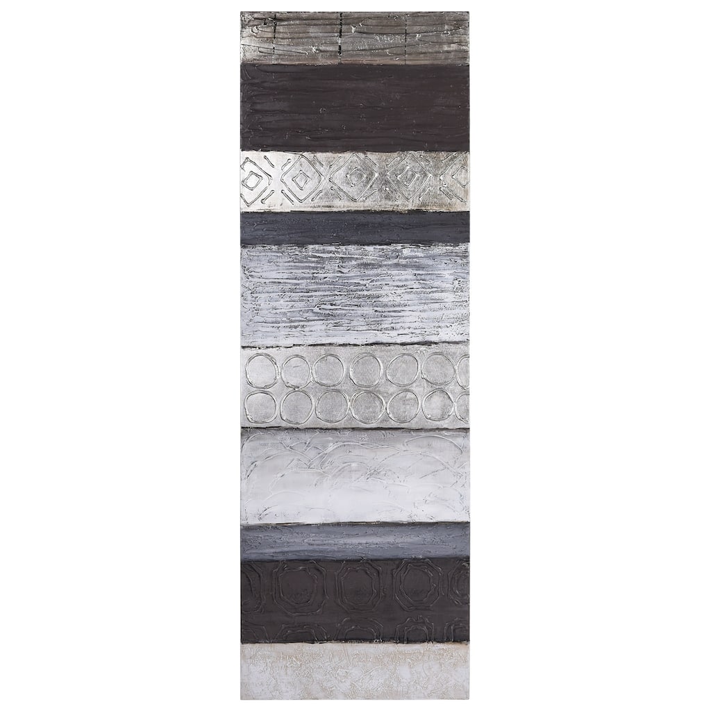 Fluid Textured Metallic Hand Painted Canvas Wall Art