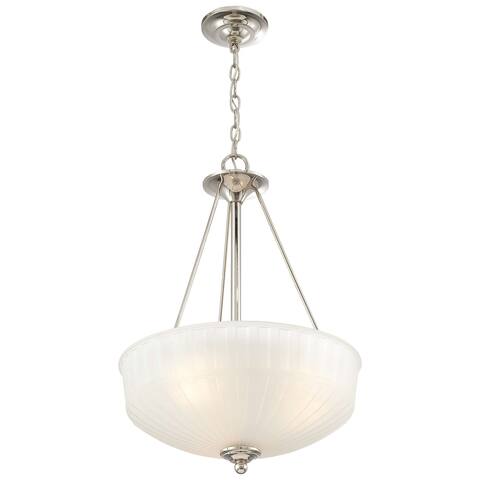Minka Lavery 1730 Series 3 Light Pendant In Polished Nickel