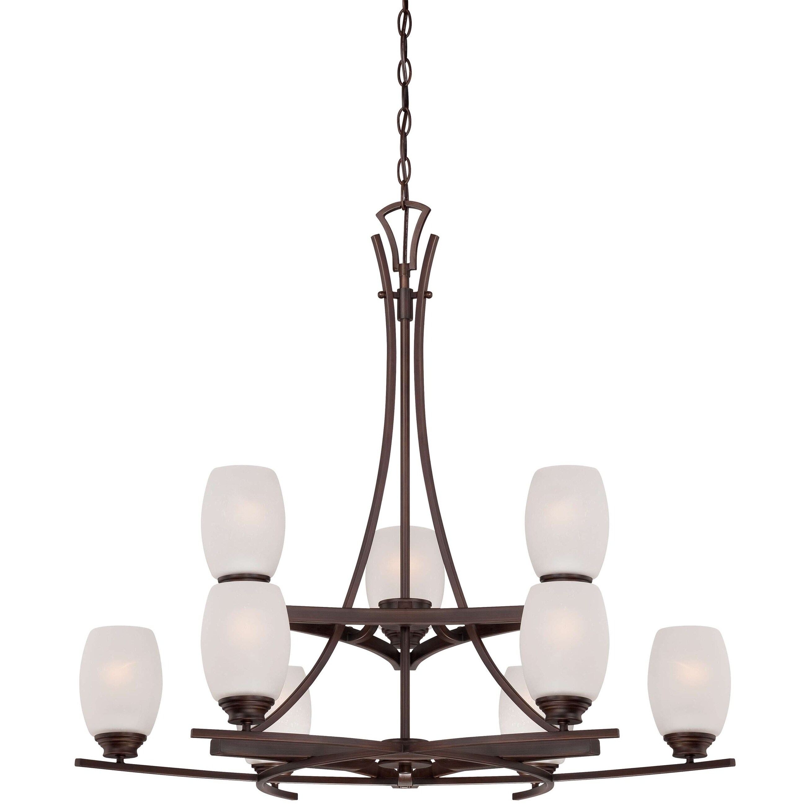 Minka Lavery  City Club 9 Light Chandelier In Dark Brushed Bronze (Painted) - Chandeliers For Bedrooms by Overstock.com
