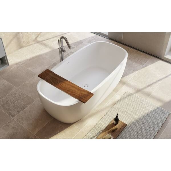 Aquatica Coletta™ White Freestanding Solid Surface Bathtub