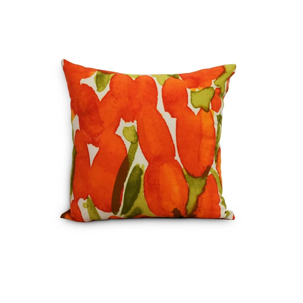 Sunset Tulip 16 inch Floral Decorative Outdoor Pillow