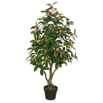Vickerman 48" Green and Orange Flowering Tree - green / orange