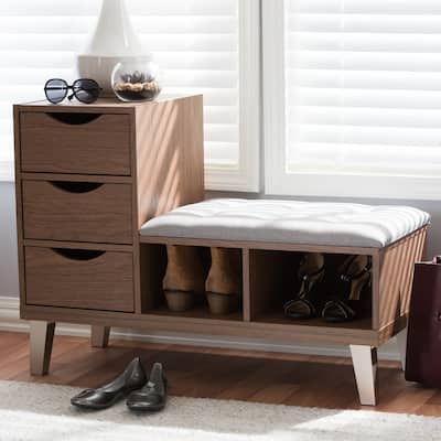Contemporary Shoe Storage Bench by Baxton Studio