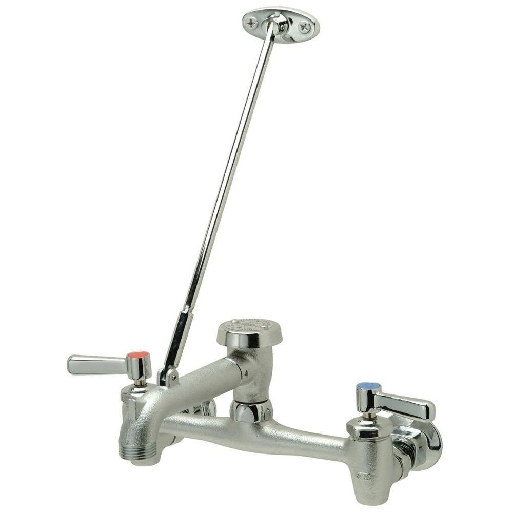 Zurn Aqua Spec Service Sink Faucet, 6" Vacuum Breaker Spout, 2-1/2" Lever Handles, Rough Chrome