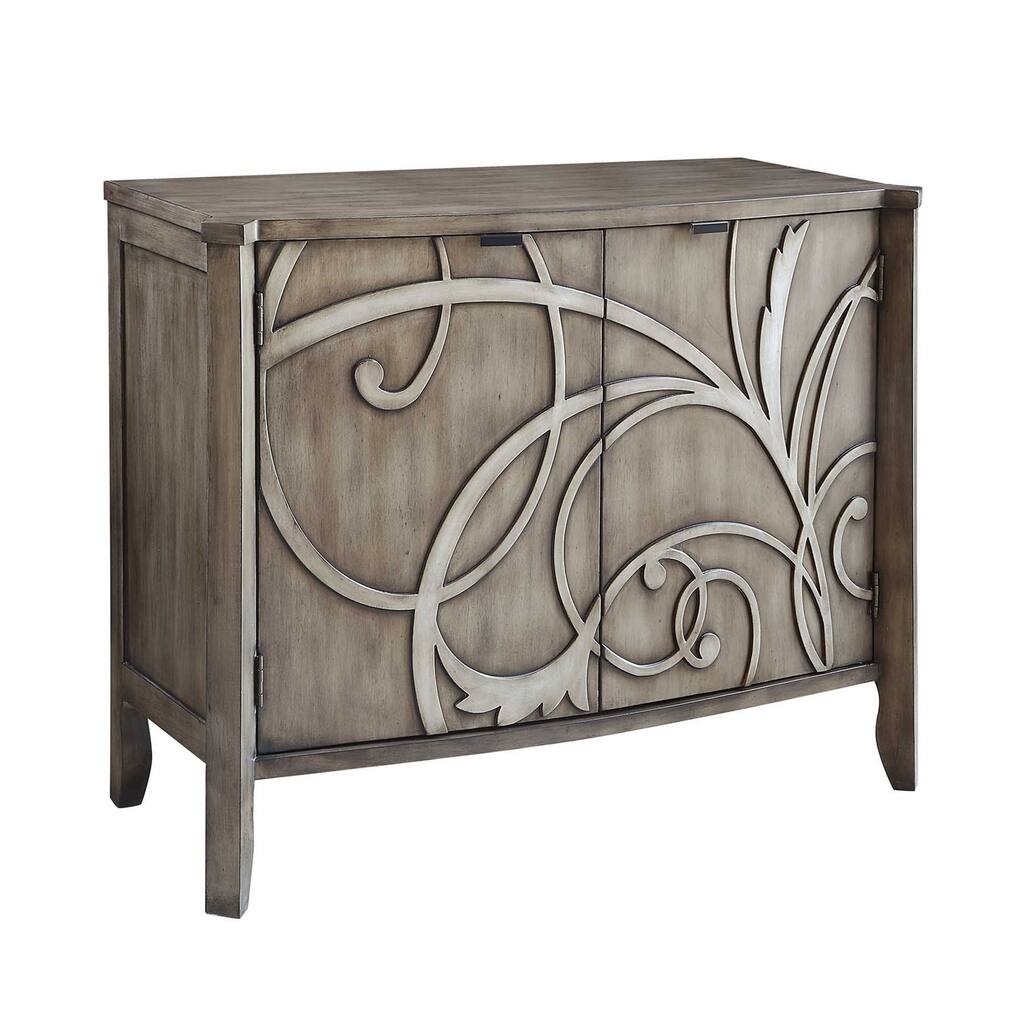 Veranda 2-door Cabinet with Raised Scroll Detail