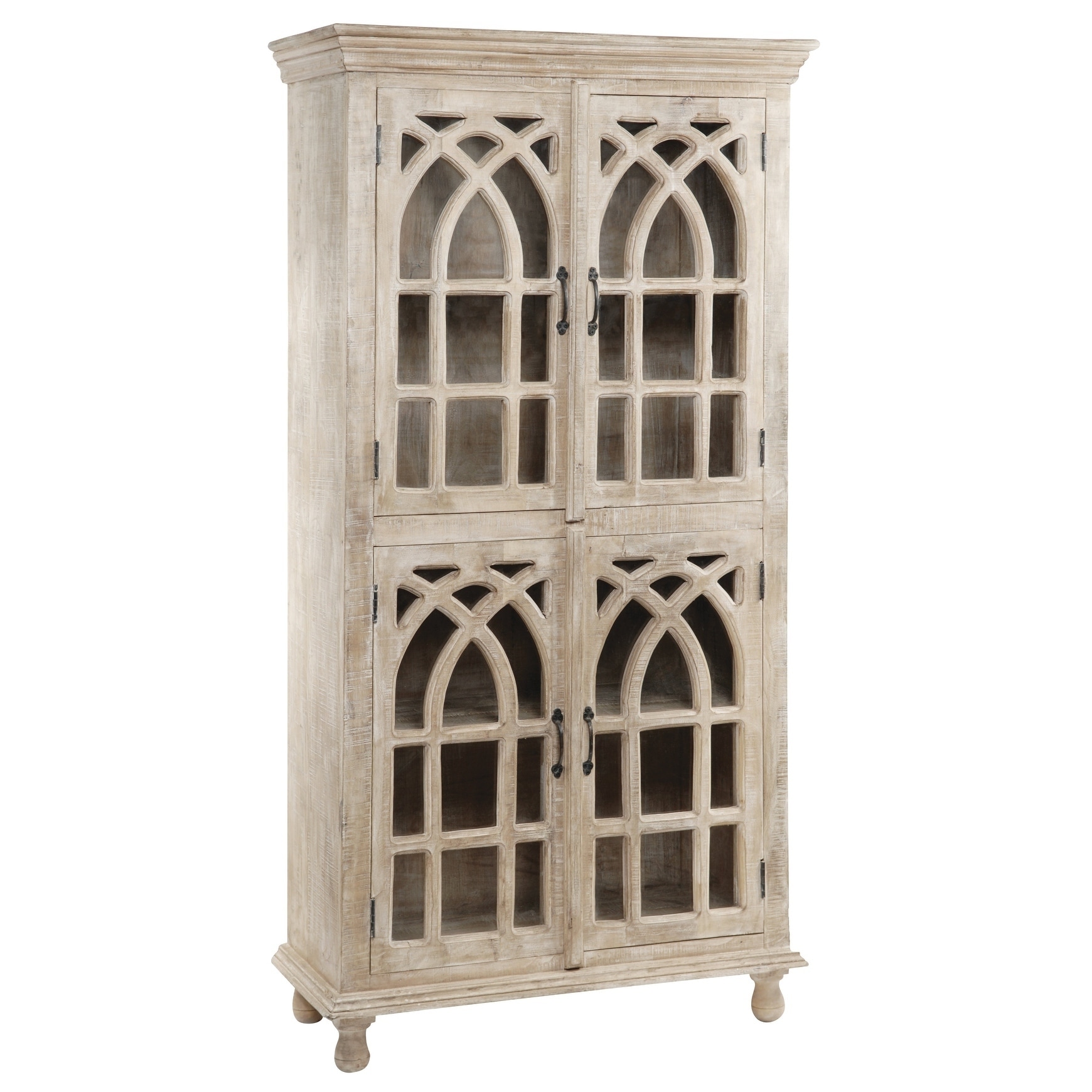 Shop Bengal Manor Light Mango Wood 4 Door Cabinet Overstock