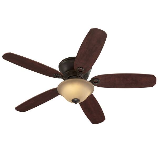 Shop Harbor Breeze Ceiling Fan 52 In Oil Rubbed Bronze Flush Mount